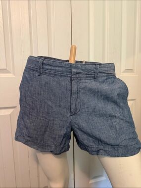 GAP Casual Women's Chambray Shorts - Blue - create a bundle and save!
